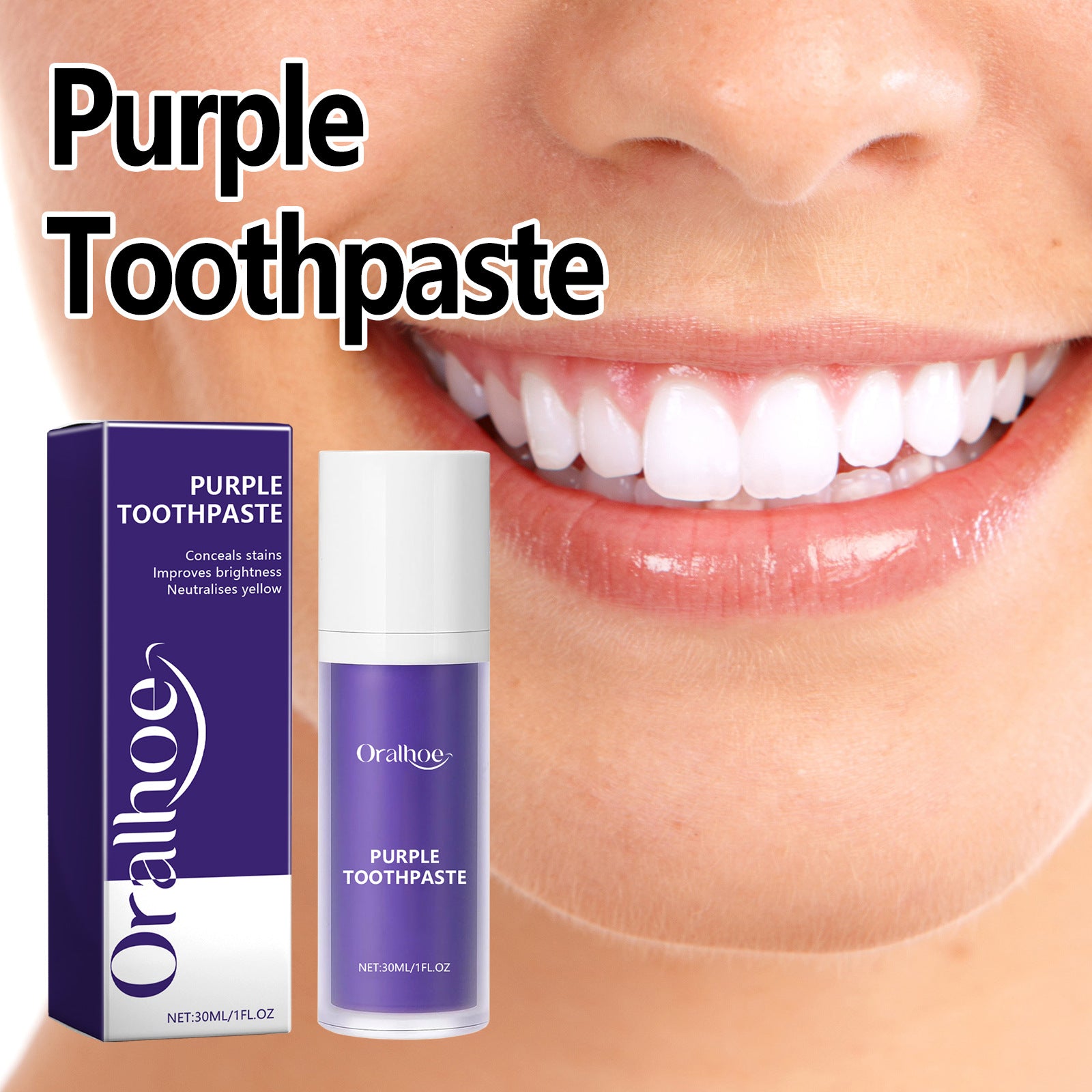Dentifrice Violet Klaar™ — Blanchiment & Correction de Teinte