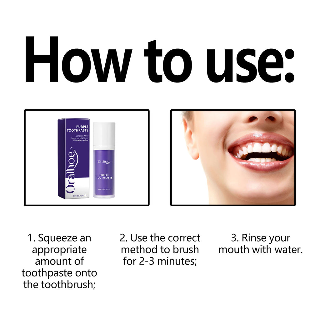 Dentifrice Violet Klaar™ — Blanchiment & Correction de Teinte