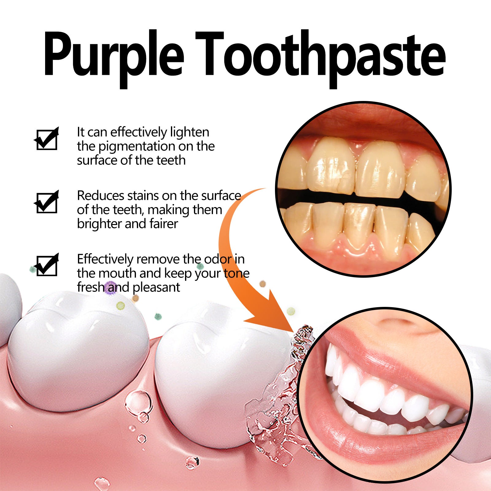 Dentifrice Violet Klaar™ — Blanchiment & Correction de Teinte